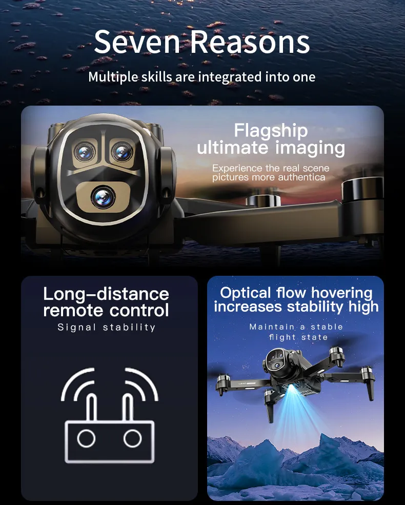 VR-Head-Set Triple camera Drone